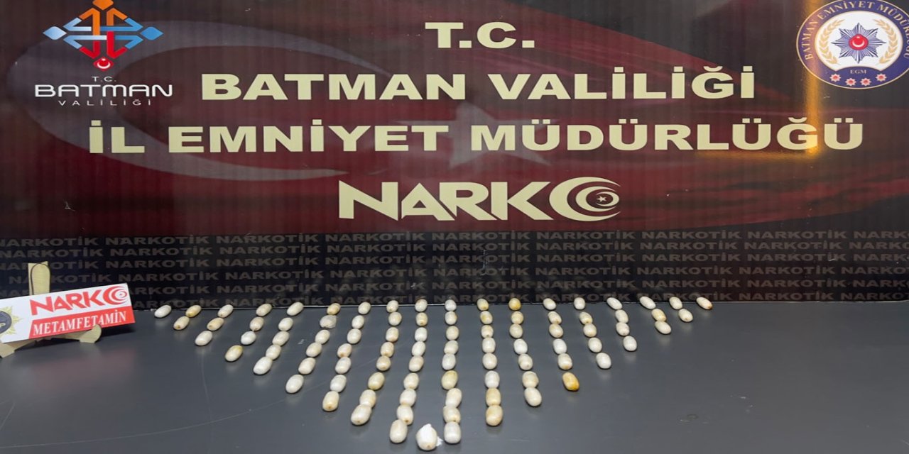 Uyuşturucuyu sindirim sisteminde taşıyordu, Batman'da yakalandı