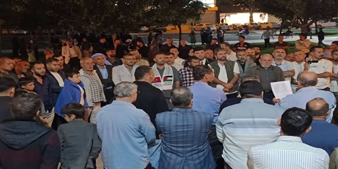 Viranşehir'de Aksa Tufanı'nın yıl dönümünde Gazze'ye destek
