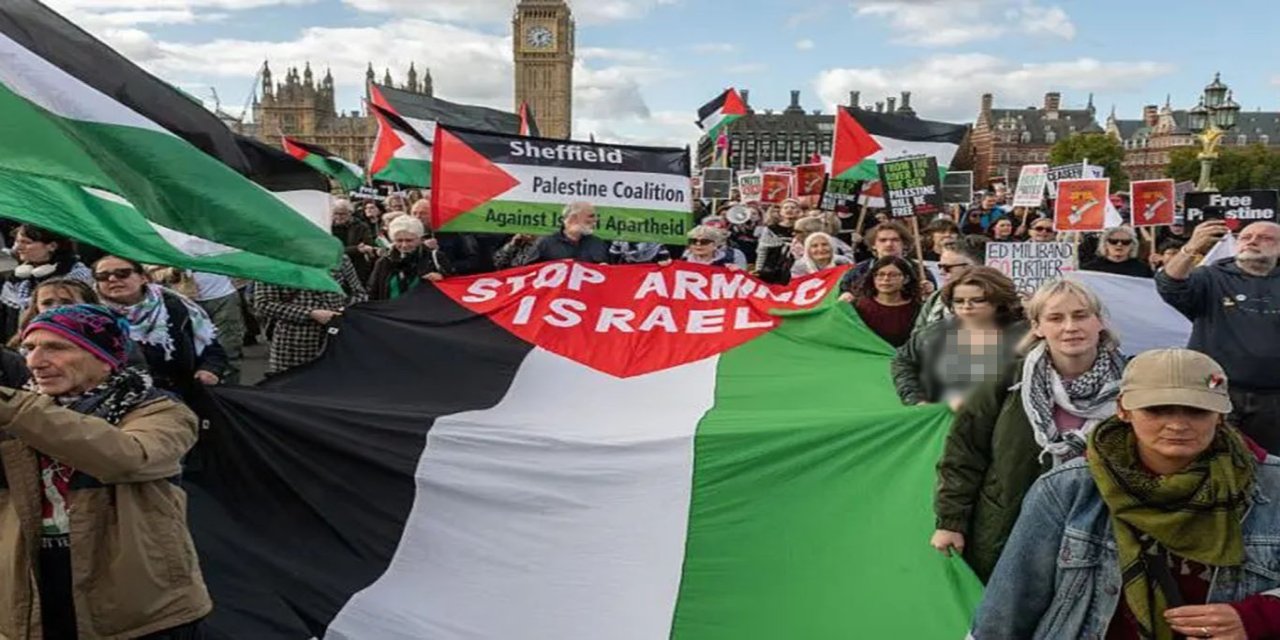 Londra, Berlin ve Dublin'de binlerce kişi Gazze için sokağa çıktı