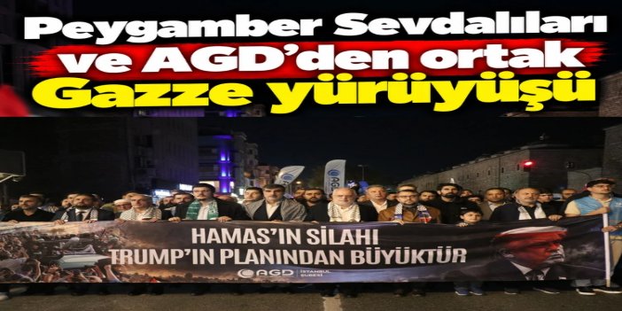 Aksa Tufanı'nın 3'üncü yıl dönümünde Peygamber Sevdalıları ve AGD'den ortak yürüyüş