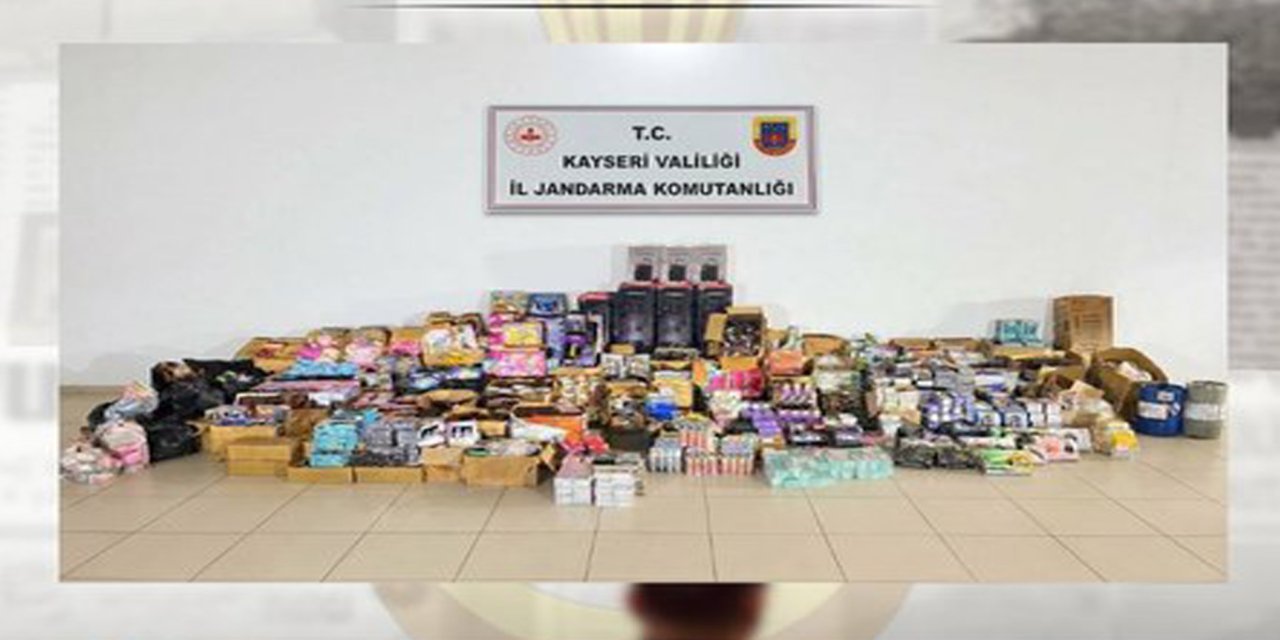 Kayseri’de 14 bin 374 adet gümrük kaçağı ürün ele geçirildi