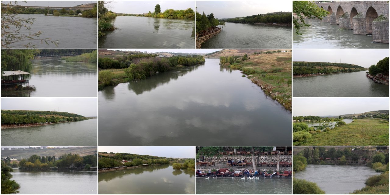 Diyarbakır'da yağışlarla birlikte Dicle Nehri'nin debisi arttı