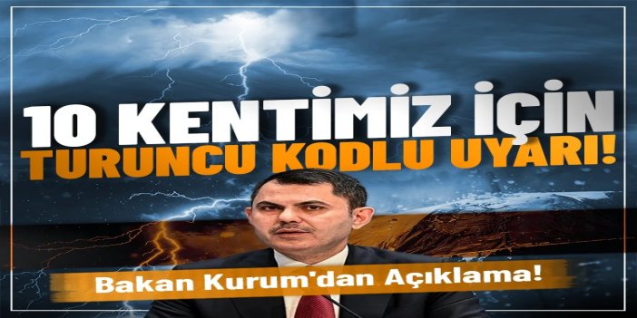 10 il için turuncu, 26 il için sarı kodlu yağış uyarısı