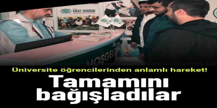 Üniversite öğrencileri kermes gelirini Gazze'ye bağışladı
