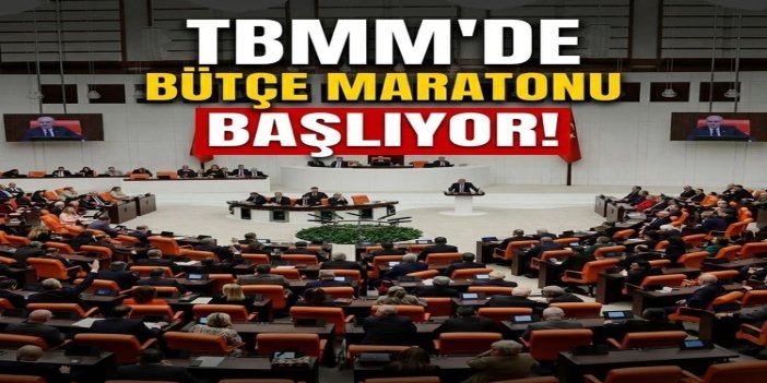 TBMM’de dev bütçe maratonu başlıyor