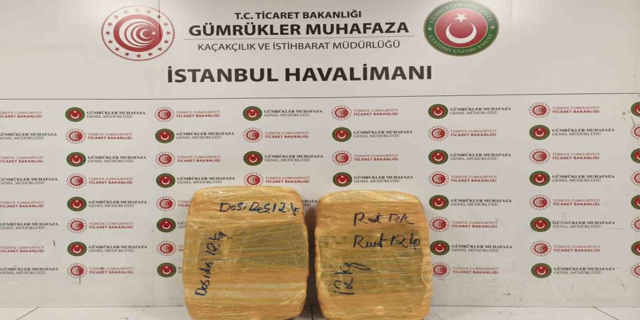 İstanbul Havalimanı'nda 25,5 kilo esrar ele geçirildi