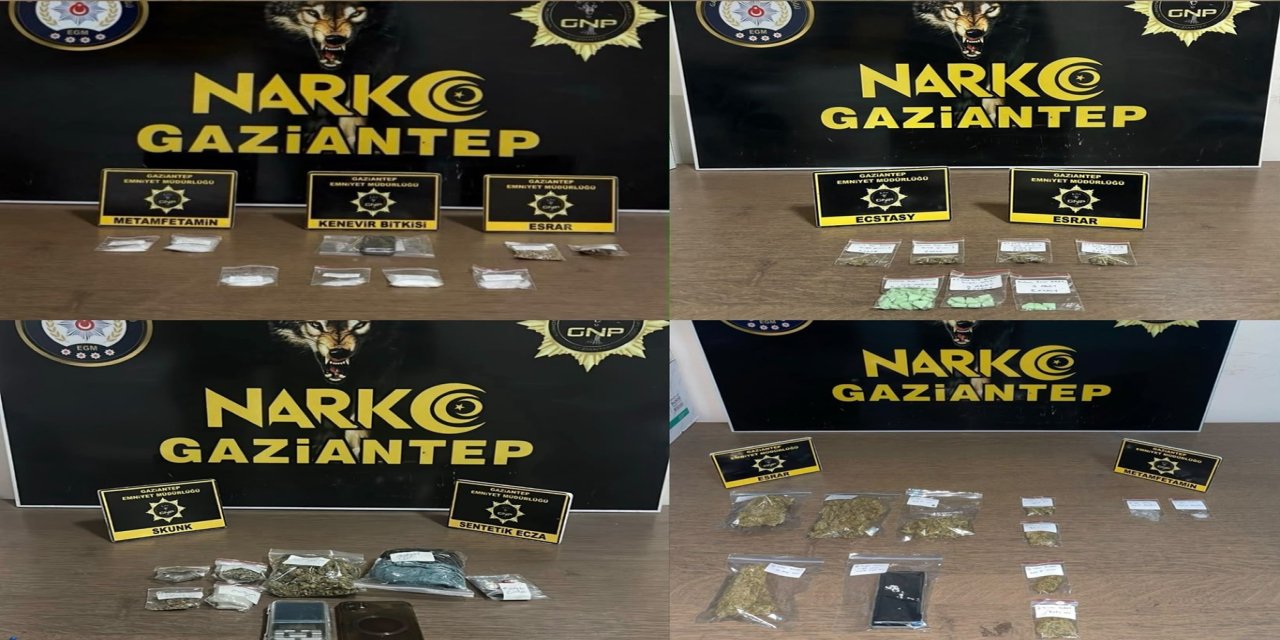 Gaziantep'te uyuşturucu operasyonlarında 48 tutuklama