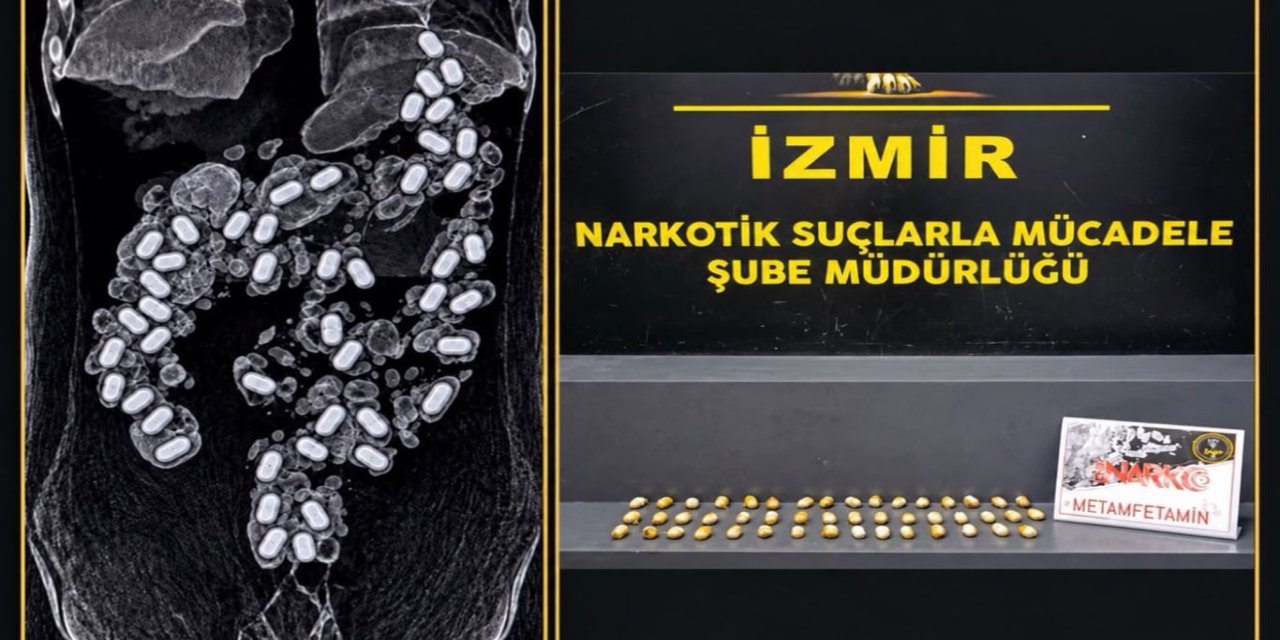 İzmir Havalimanı’nda yutulmuş 322 gram metamfetamin ele geçirildi