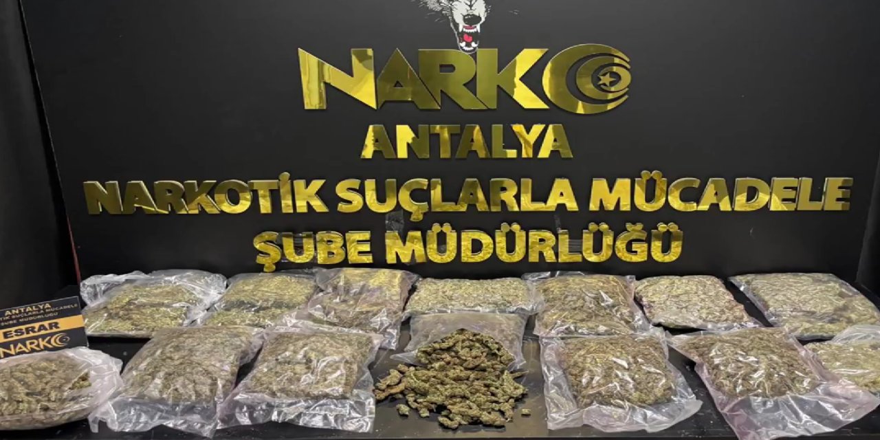 Antalya'da 7,5 kilo esrar ele geçirildi: 1 tutuklama