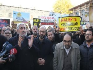 Diyarbakır'da Halep katliamına tepki!