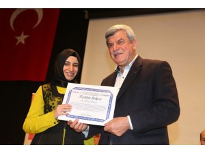 Görme engellilere Kur'an sertifikası verildi