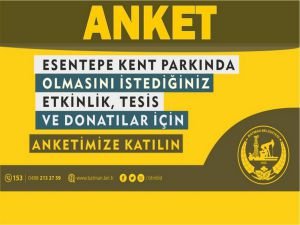 Esentepe Kent Parkı için anket çalışması başlatıldı