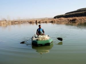 Dicle Nehri'nde rızık arıyor