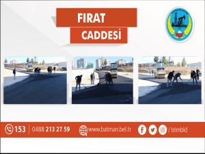 Fırat Caddesi asfaltlanıyor