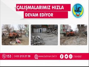 Batman Belediyesi'nde çalışmalar eş zamanlı olarak devam ediyor