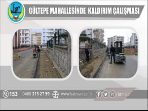 Gültepe Mahallesi’nde parke serim çalışmaları