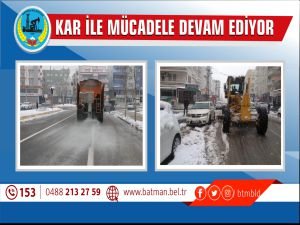 Kar ile mücadele aralıksız sürüyor