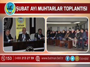 Şubat ayı muhtarlar toplantısı yapıldı