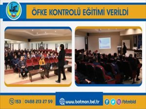 Belediye personeline öfke kontrolü eğitimi