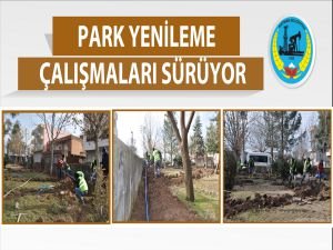 Batman'da Parklarda yenileme çalışmaları sürüyor