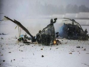 Düşen helikopterin enkazına ulaşıldı