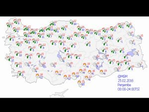 Türkiye genelinde hava tahminleri