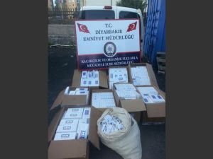 Diyarbakır'da 92 bin paket kaçak sigara yakalandı