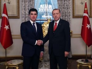 Cumhurbaşkanı Erdoğan'ın Barzani ile  görüştü!