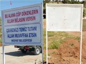 Belediyenin ilginç uyarı tabelası kaldırıldı