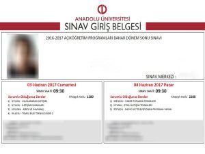 AÖF final sınavı giriş belgeleri yayımlandı