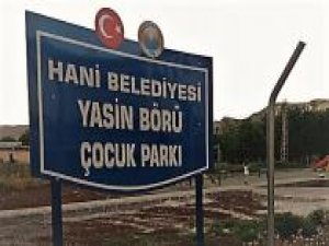 Yapımı devam eden parka "Yasin Börü Çocuk Parkı" adı verildi