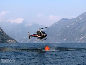 Yangın söndürme helikopteri baraja düştü