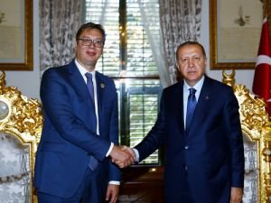 Cumhurbaşkanı Erdoğan, Sırbistan Cumhurbaşkanı Vucic ile görüştü