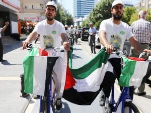 Gaziantep’te Kudüs için pedal çevrildi