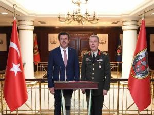 Ekonomi Bakanı Zeybekci'den, Genelkurmay Başkanı Akar'ı ziyaret!