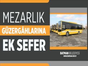 Mezarlık güzergâhlarına ek sefer