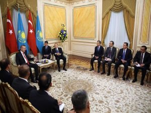 Cumhurbaşkanı Erdoğan Kazakistan Akorda Sarayı'nda