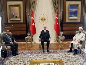 Cumhurbaşkanı Erdoğan, Diyanet İşleri Başkanı Erbaş’ı kabul etti