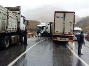 Bitlis’te iki TIR kafa kafaya çarpıştı