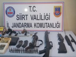 Siirt'te silah ve mühimmat ele geçirildi