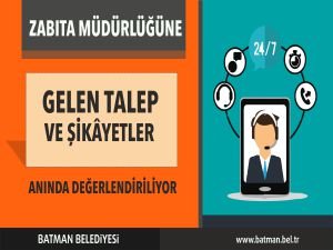 Batman Belediyesi talep ve şikayetleri anında değerlendiriyor!