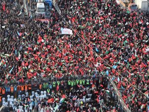 "Kudüs İslam'ındır" mitingi on binlerce kişinin katılımıyla gerçekleşti