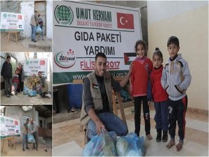 Umut Kervanı Vakfı Gazze’de yardım dağıttı