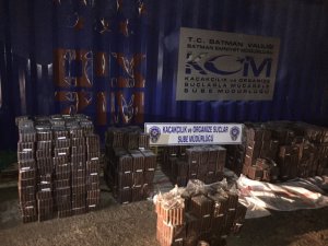 Batman’da 21 bin adet kaçak puro ele geçirildi