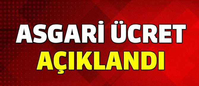 Asgari ücret belli oldu