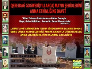 'Karacadağ Şehitleri' mezarları başında anılacak