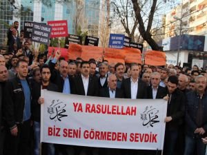 Çirkin karikatüre Siirt'te tepkisiz kalmadı