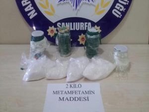 İki kilogram metamfetamin ele geçilirdi