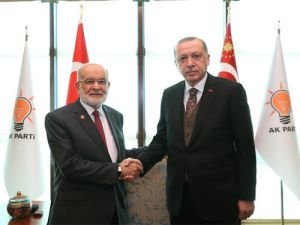 Erdoğan Karamollaoğlu'nu kabul etti