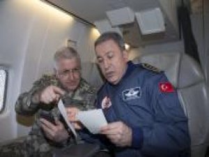 Orgeneral Akar, Afrin operasyonunu havadan denetledi